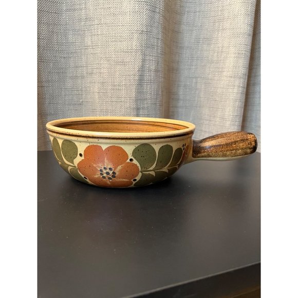 Vintage Landert 22 Swiss Made Floral Print Fondue Pot - Picture 1 of 10